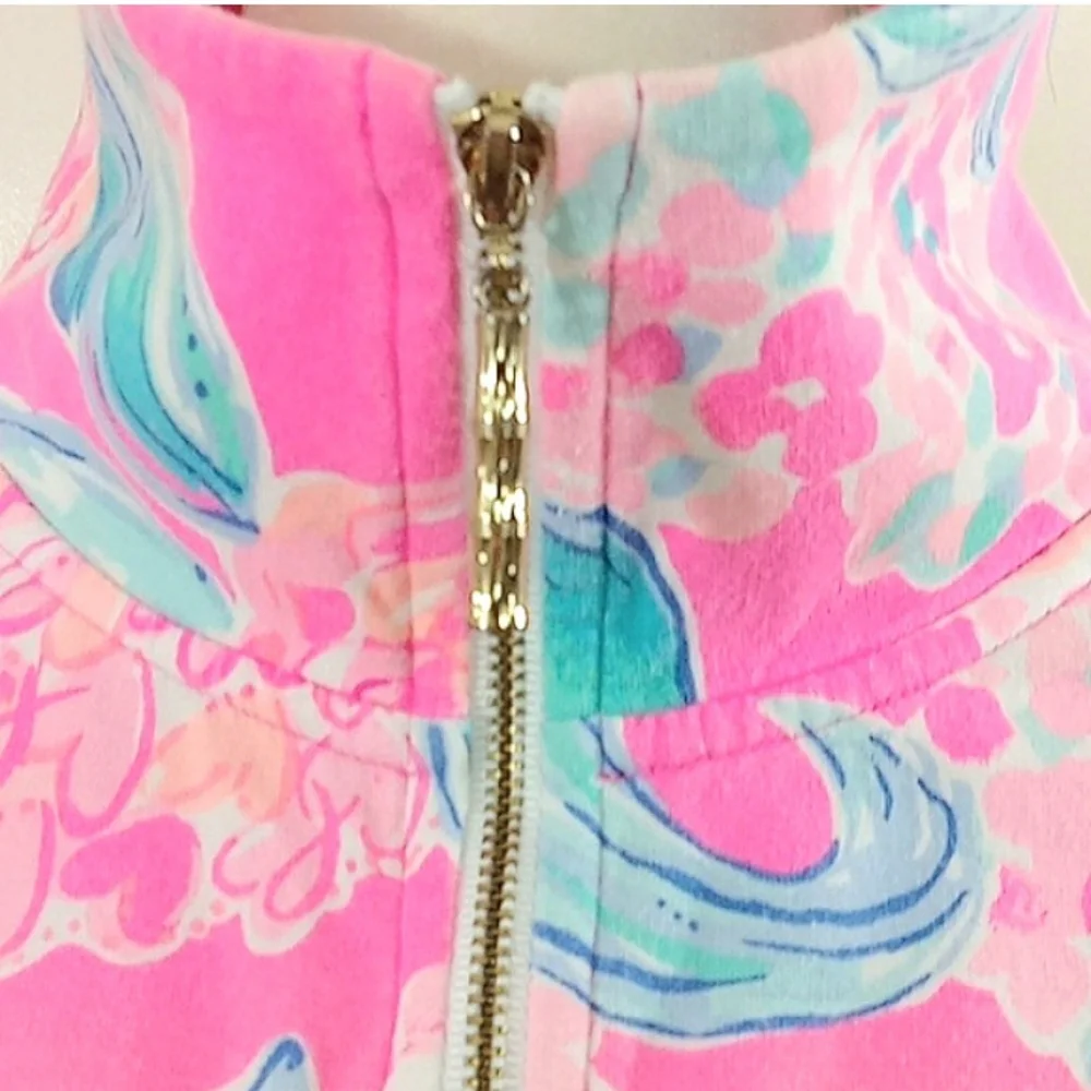 Lilly Pulitzer Leona Zip Up Jacket in Prosecco Pin Pinking Positive UPF 50 Small - Picture 4 of 11